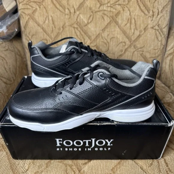New FootJoy Golf Specialty Sneakers All Over Black Men's Size 8.5‎ Extra Wide